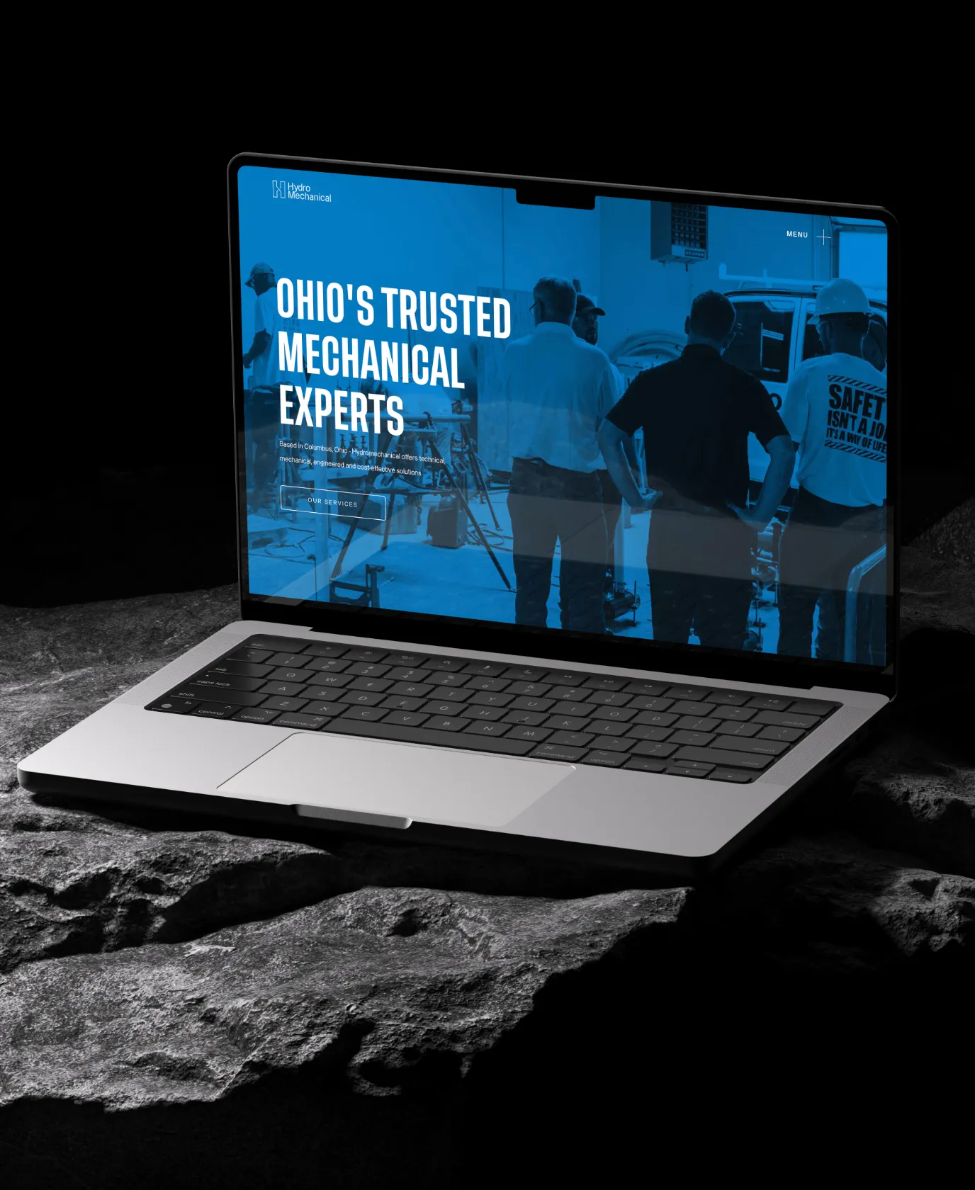 Hydro Mechanical website portfolio mockup